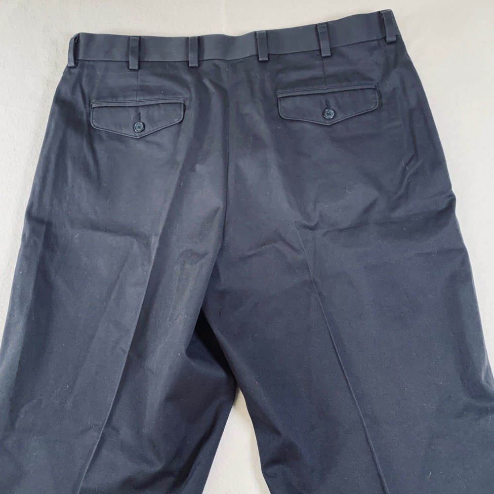 L.L.Bean‎ Men's Classic Fit Flat Front Cotton Chino Pants Navy Blue Size 38x29 - Picture 6 of 11
